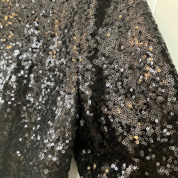 Gap black sequin mini shift dress size Large - Picture 3 of 4